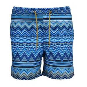 Moda Bandidos Multi Zig Navy Swim Short Men Go Soft