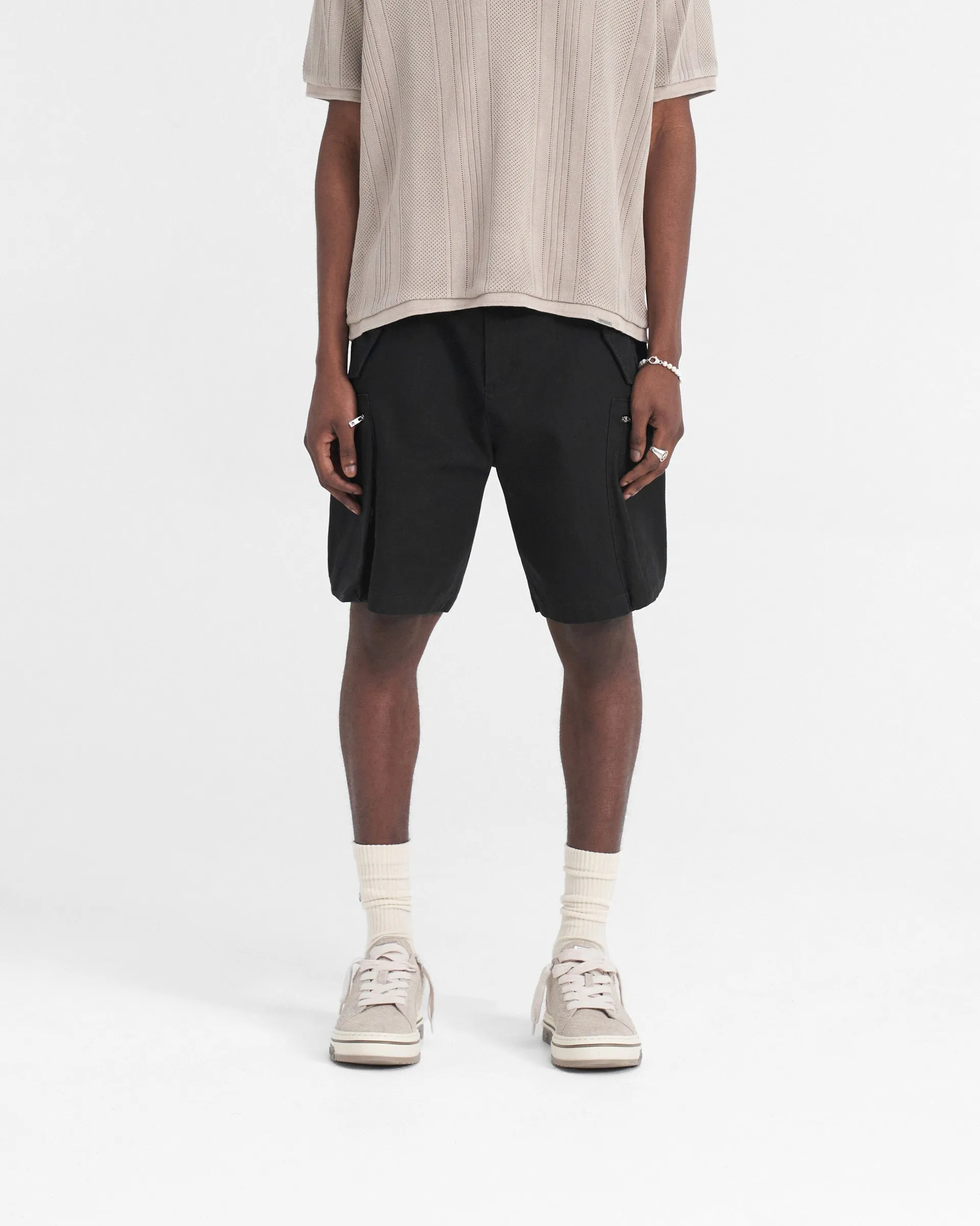 Dual Zone Ventilation Four Way Stretch Workshop Short - Black