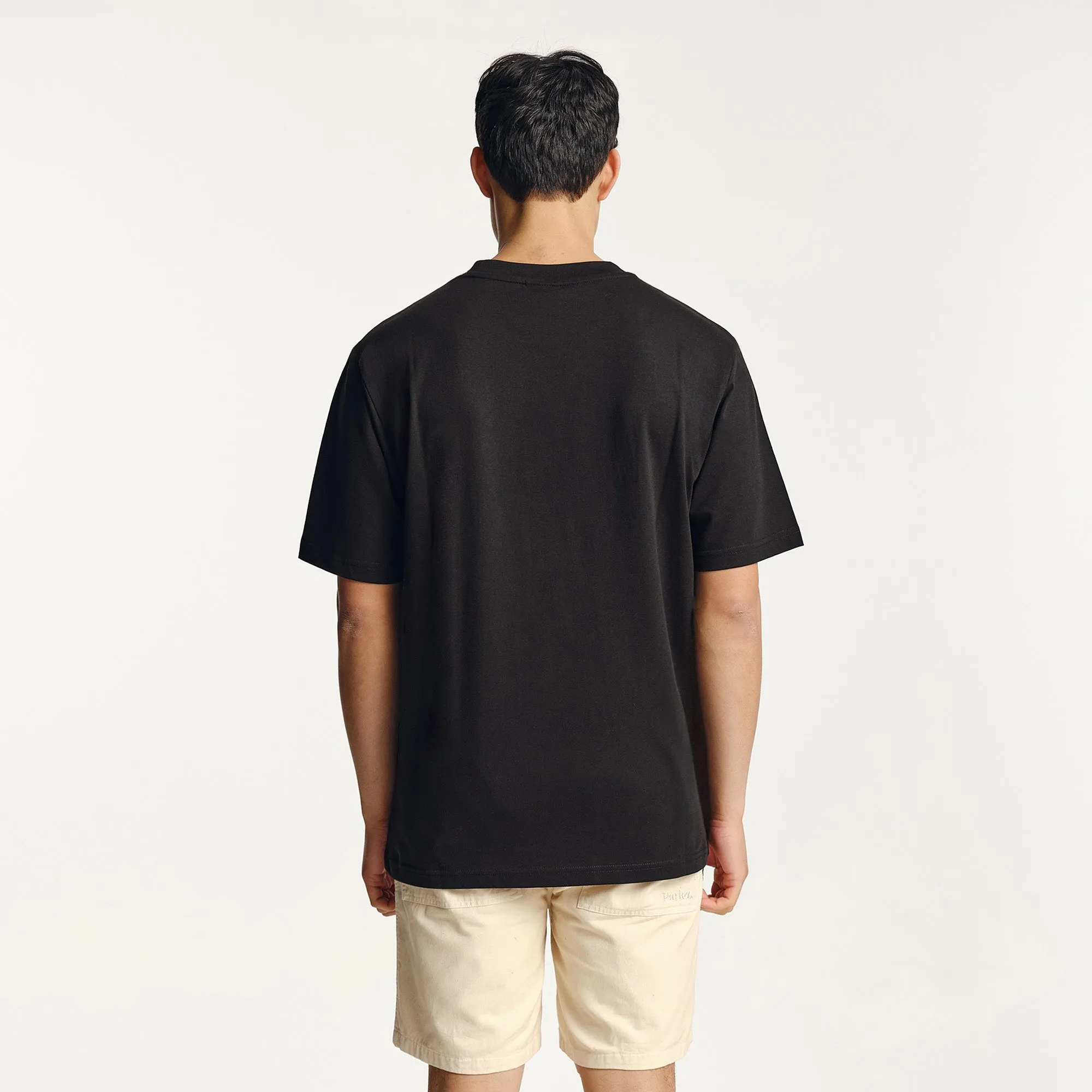 Drop Shoulder Cut Active Style Fallon T-Shirt Black