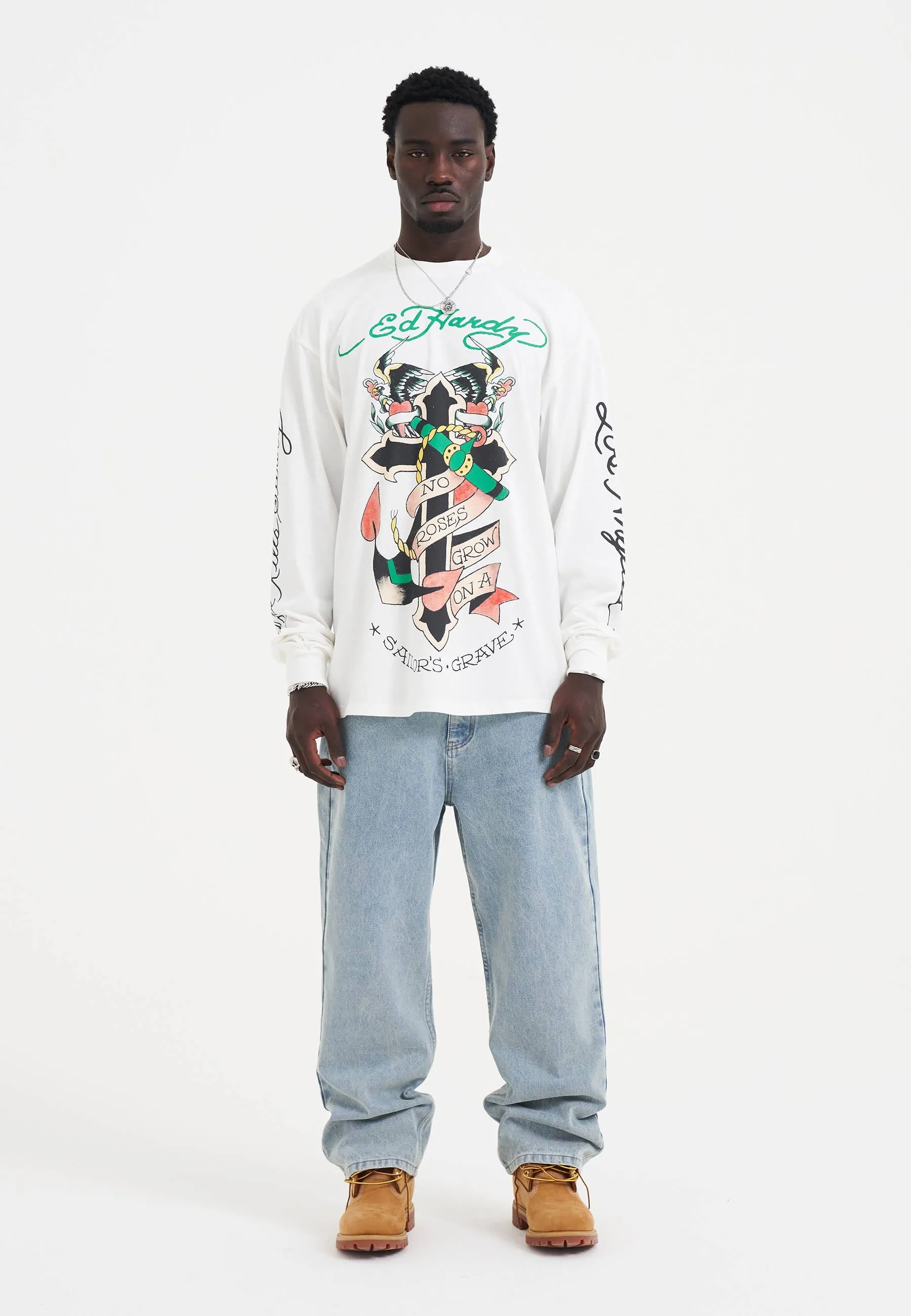 Mens Black Widow Baggy Denim Trousers Jeans - Bleach Leisure Wear Streetwear Fan Premium