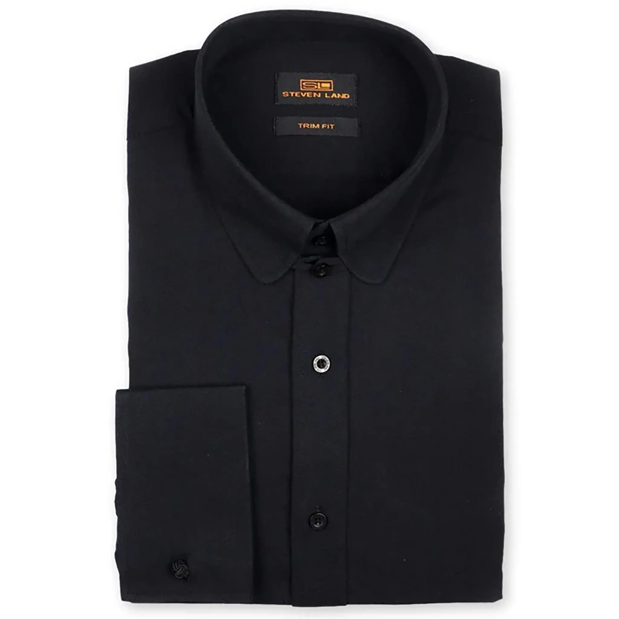 Fade Resistant Formula Ta727 Steven Land | Vintage Paisley Dress Shirt | Club Collar With Button Tab