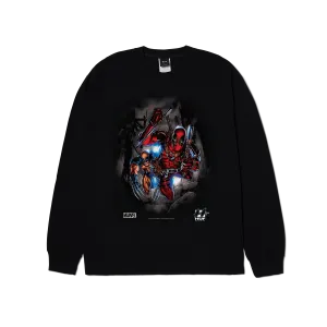 Breathable Waist Modern Smart HUF x Marvel Deadpool & Wolverine Long Sleeve T-Shirt