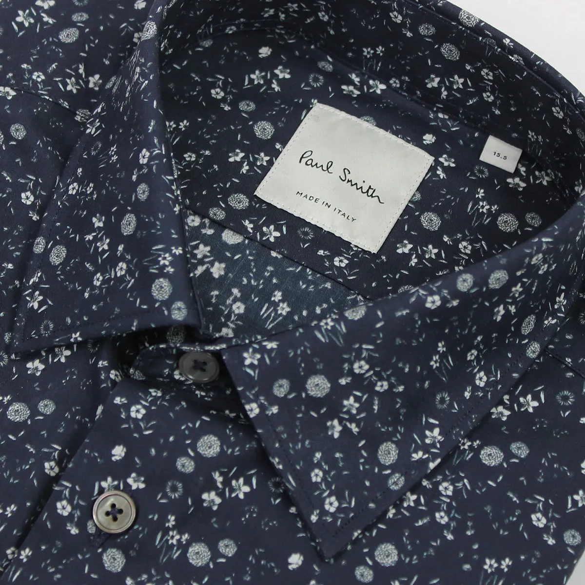 Sleepwear Button front Paul Smith - Tailored 'Artist Stripe' Cuff Floral Shirt in Navy