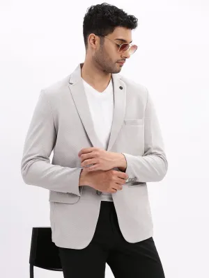 Men's Grey Slim-Fit Single Breasted Casual Blazers Modern Travel Look