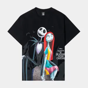 The Nightmare Before Christmas By Shoe Palace Jack And Sally Mens Short Sleeve Shirt (Black/Multi) Stylish Everyday Wear Cozy Design