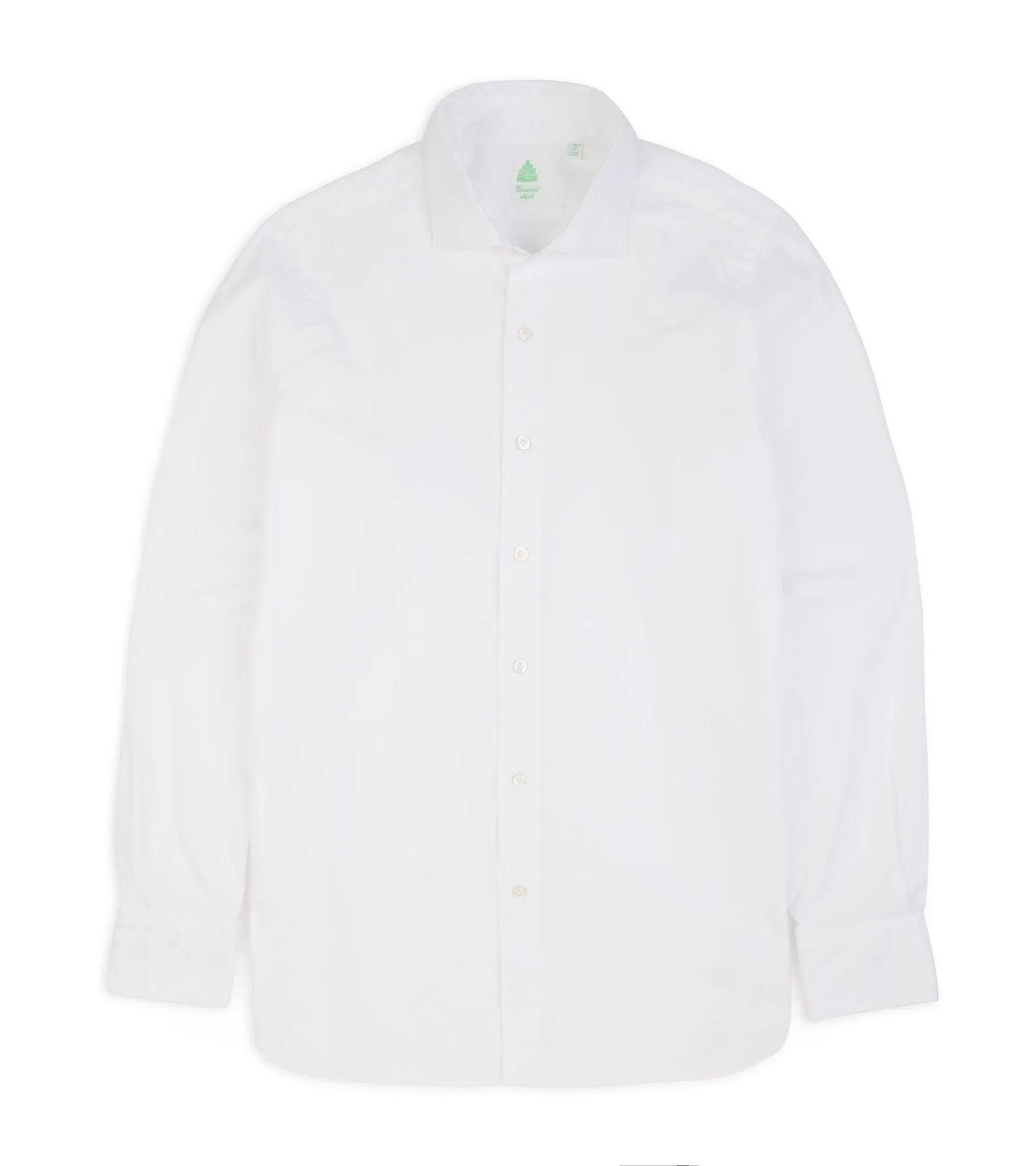 Soft Wear Neutral Colors Finamore Gaeta Classic Cotton Luigi Sport Shirt: Fine Oxford White