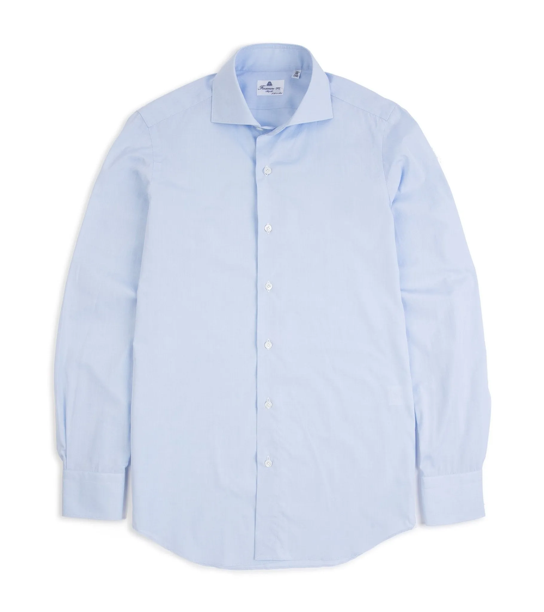 Comfy Wear Finamore Milano Eduardo 170 Giza Cotton Formal Shirt: Blue
