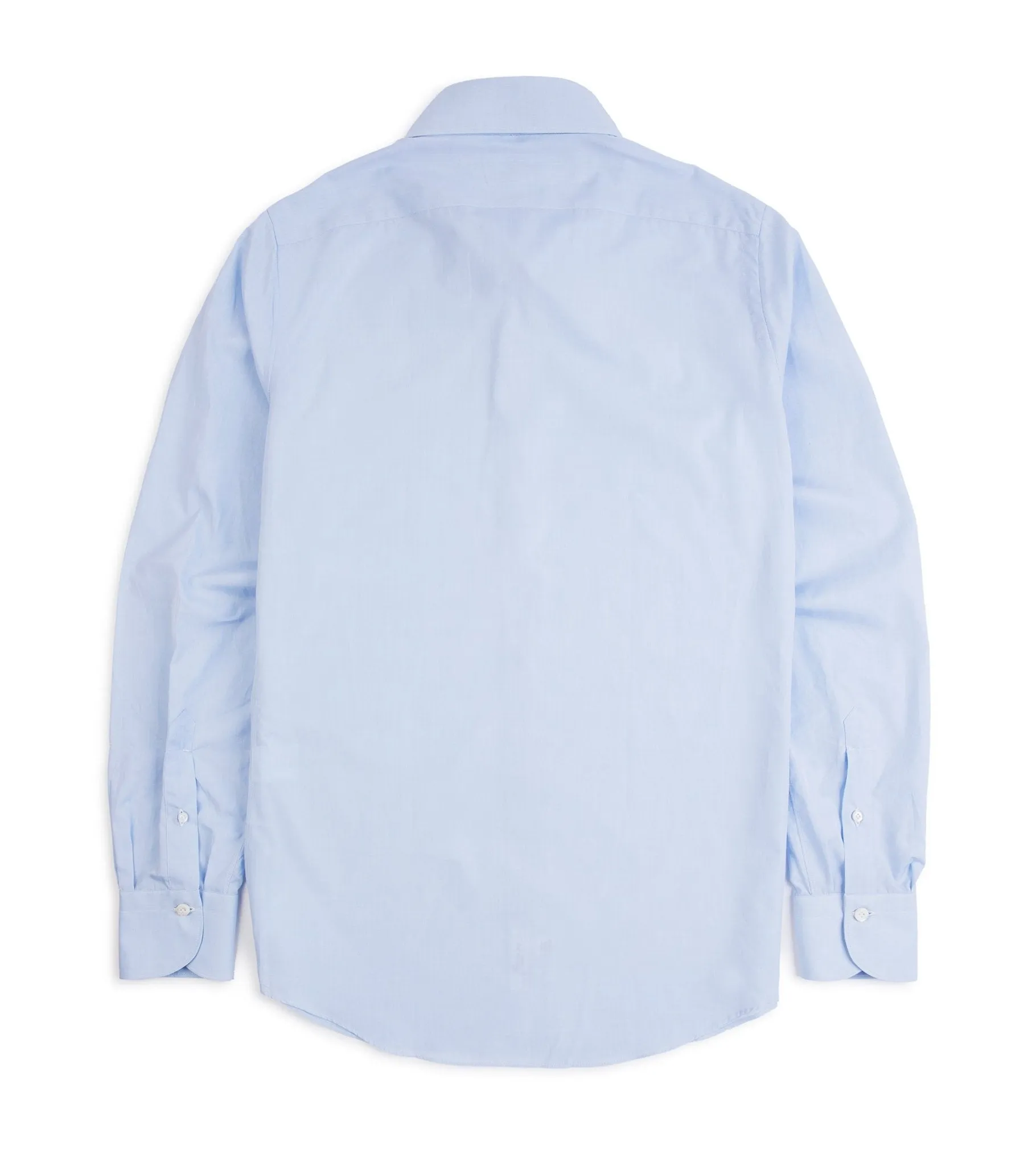 Finamore Milano Eduardo 170 Giza Cotton Formal Shirt: Blue fade resistant color Luxury Feel