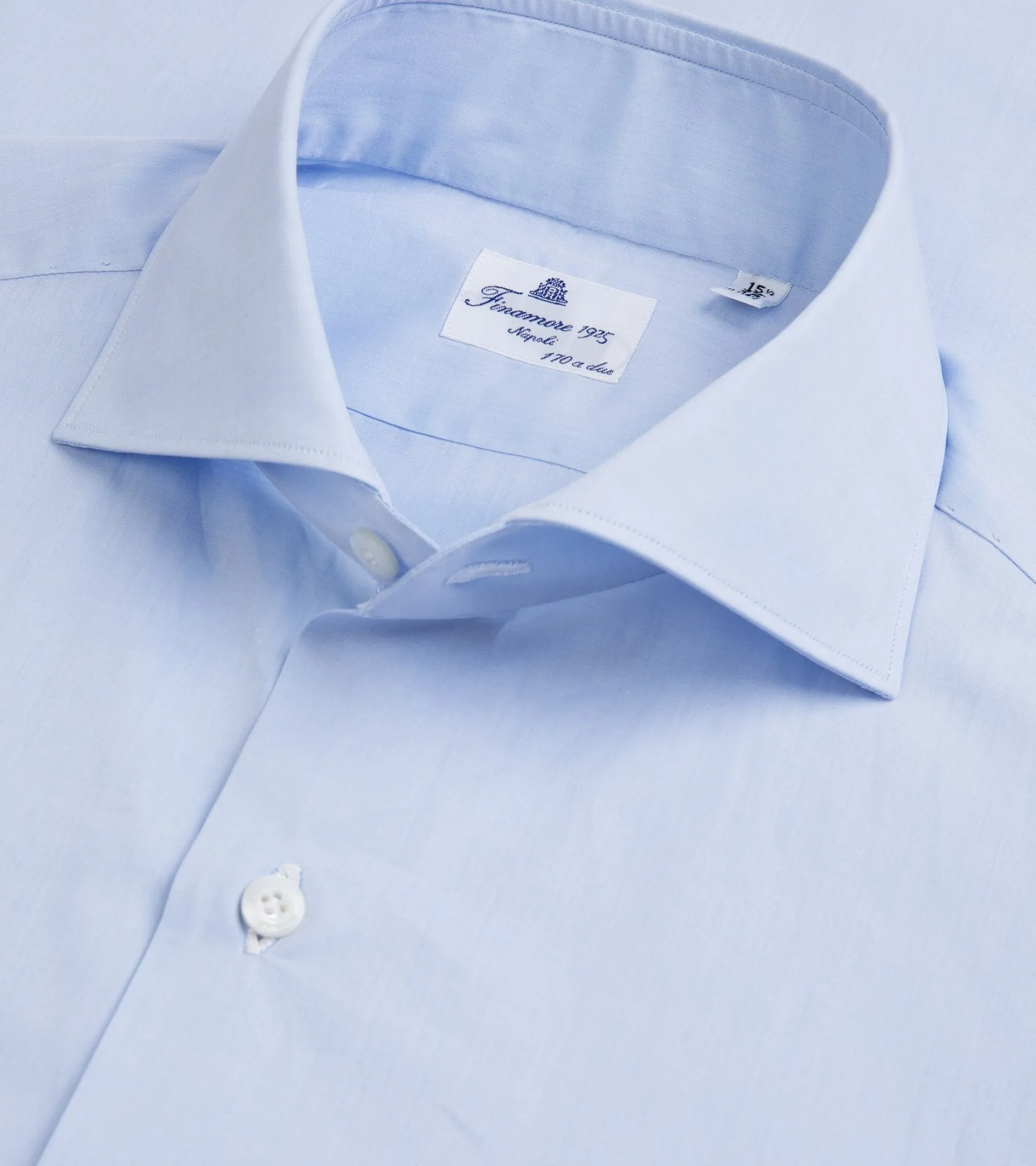 Versatile Layer Finamore Milano Eduardo 170 Giza Cotton Formal Shirt: Blue