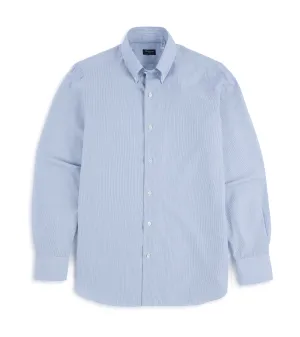 Finamore Napoli Carlo Riva Cotton Silk Check Leonardo Button Down Shirt: Grey Go-To Look