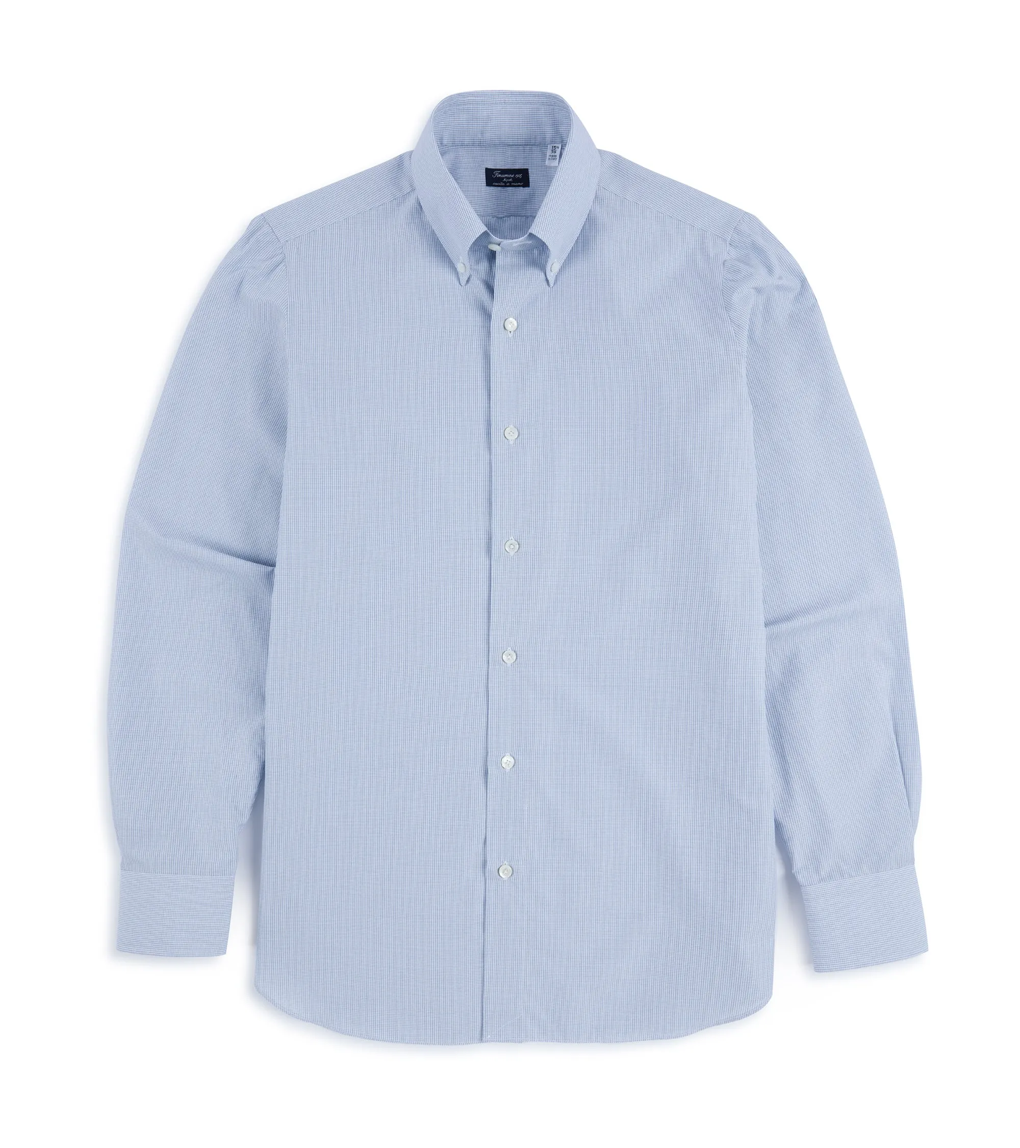 Finamore Napoli Carlo Riva Cotton Silk Check Leonardo Button Down Shirt: Grey Go-To Look