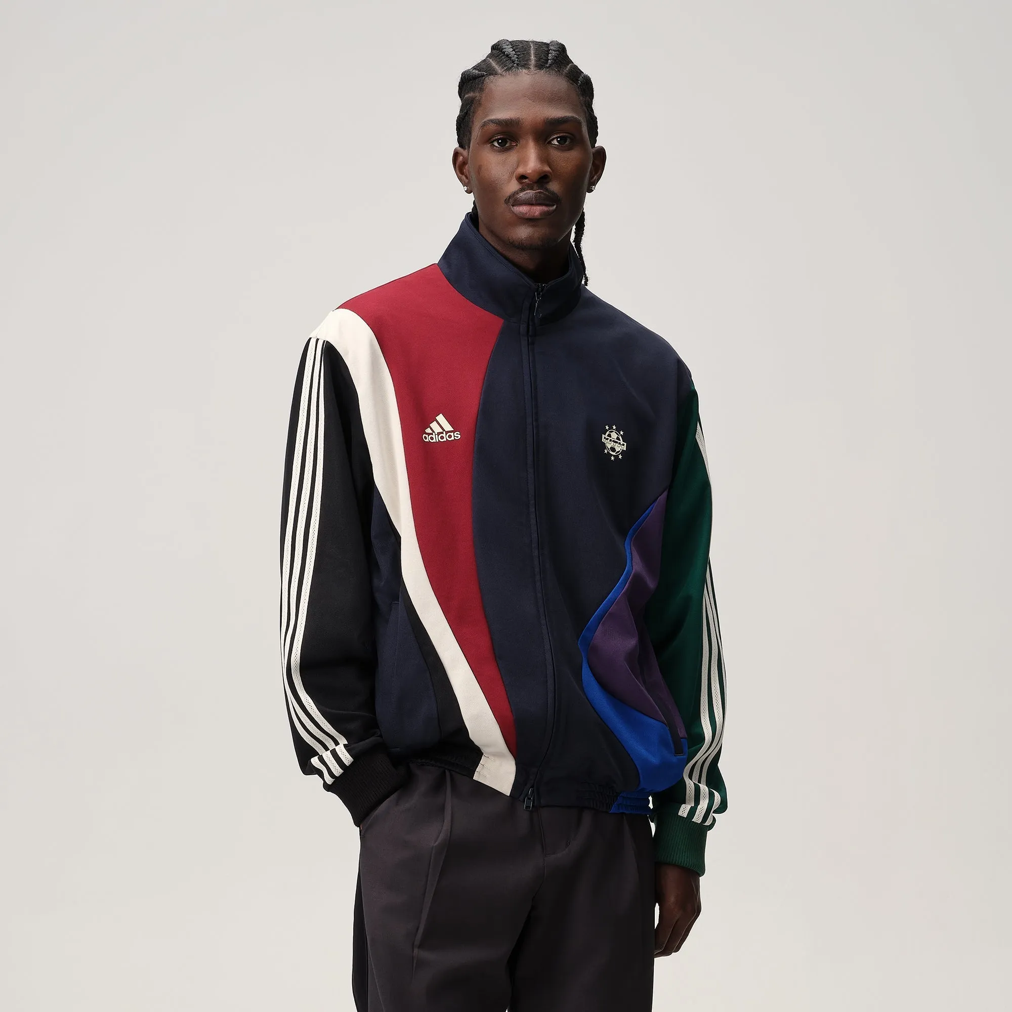 Matte Surface Texture Minimalist Style Kith for adidas Football Track Jacket - Multi