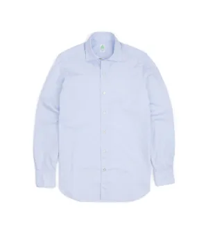 Finamore Gaeta Classic Cotton Luigi Sport Shirt: Fine Oxford Blue Versatile Layering Piece Button front