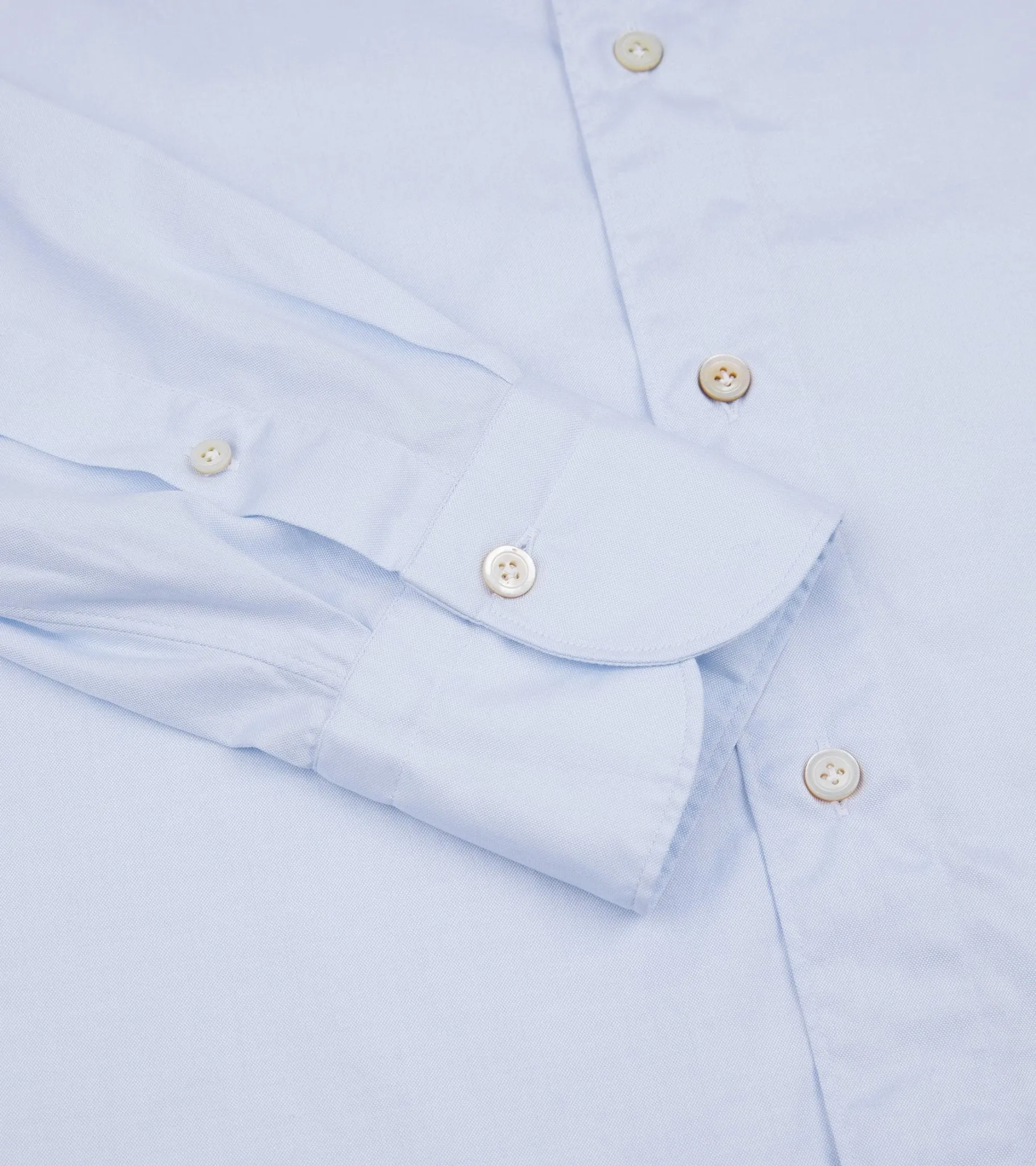 Youth fashion Finamore Gaeta Classic Cotton Luigi Sport Shirt: Fine Oxford Blue