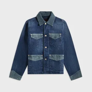 Windproof Material Wales Bonner Sierra Canvas Jacket - Indigo