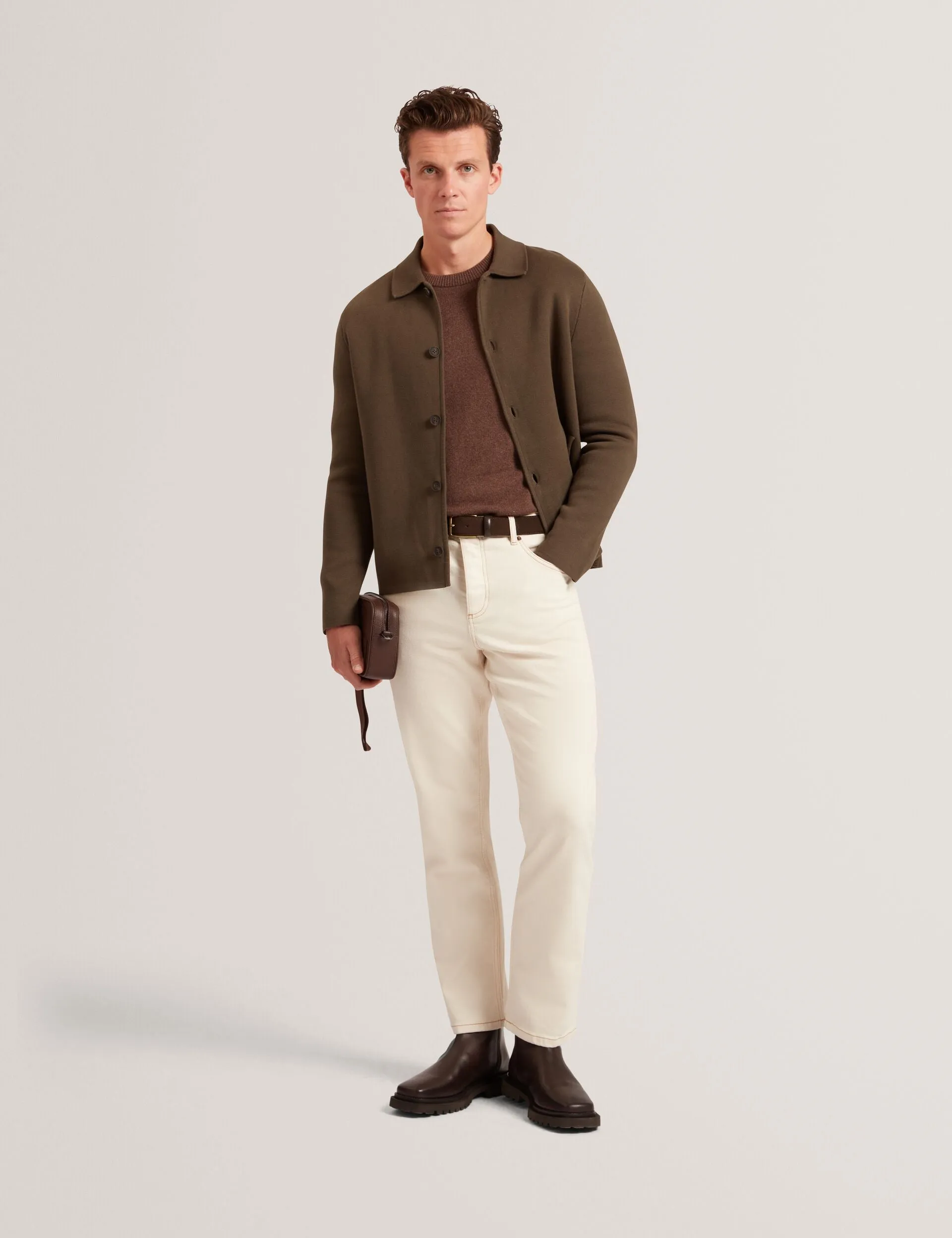 Classic Fit Cut Notch Lapel FREDER | KHAKI