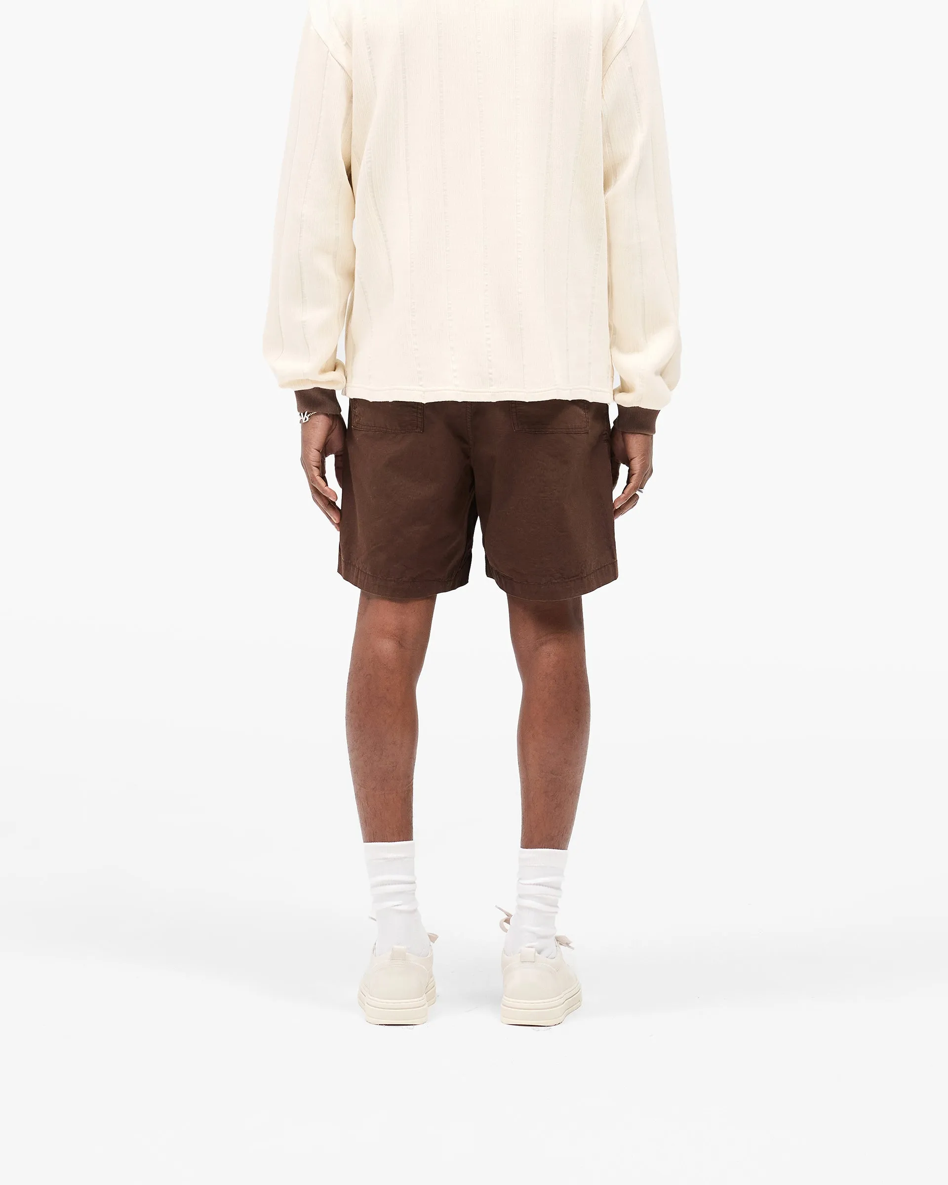 Front Pocket Cargo Short - Tobacco Sporty Design