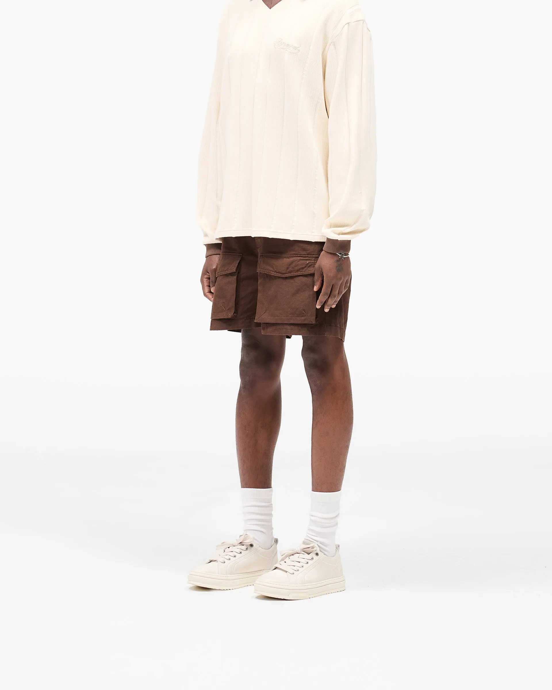 Front Pocket Cargo Short - Tobacco Minimal Comfort Versatile Layering