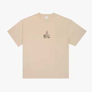 Fumo Oversized T-Shirt Greige High Durability Weave Sustainable Packaging