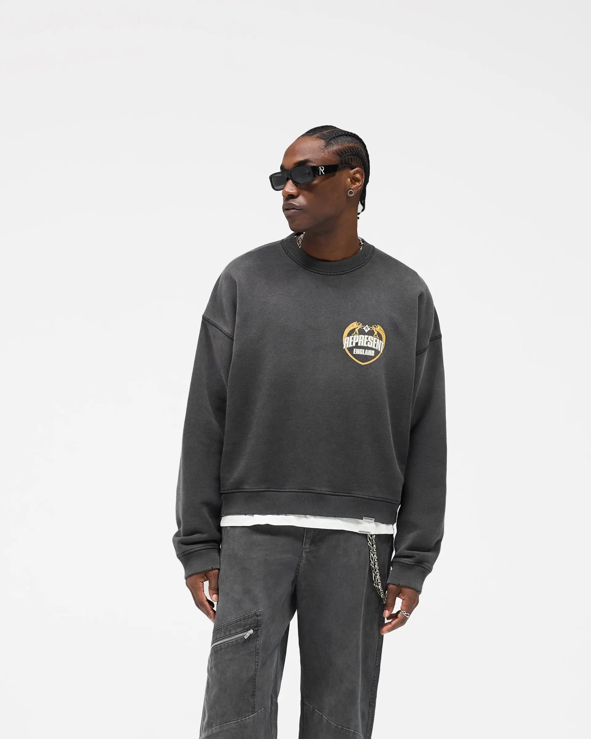 Angel Border Sweater - Stained Black Essential Wear Handmade