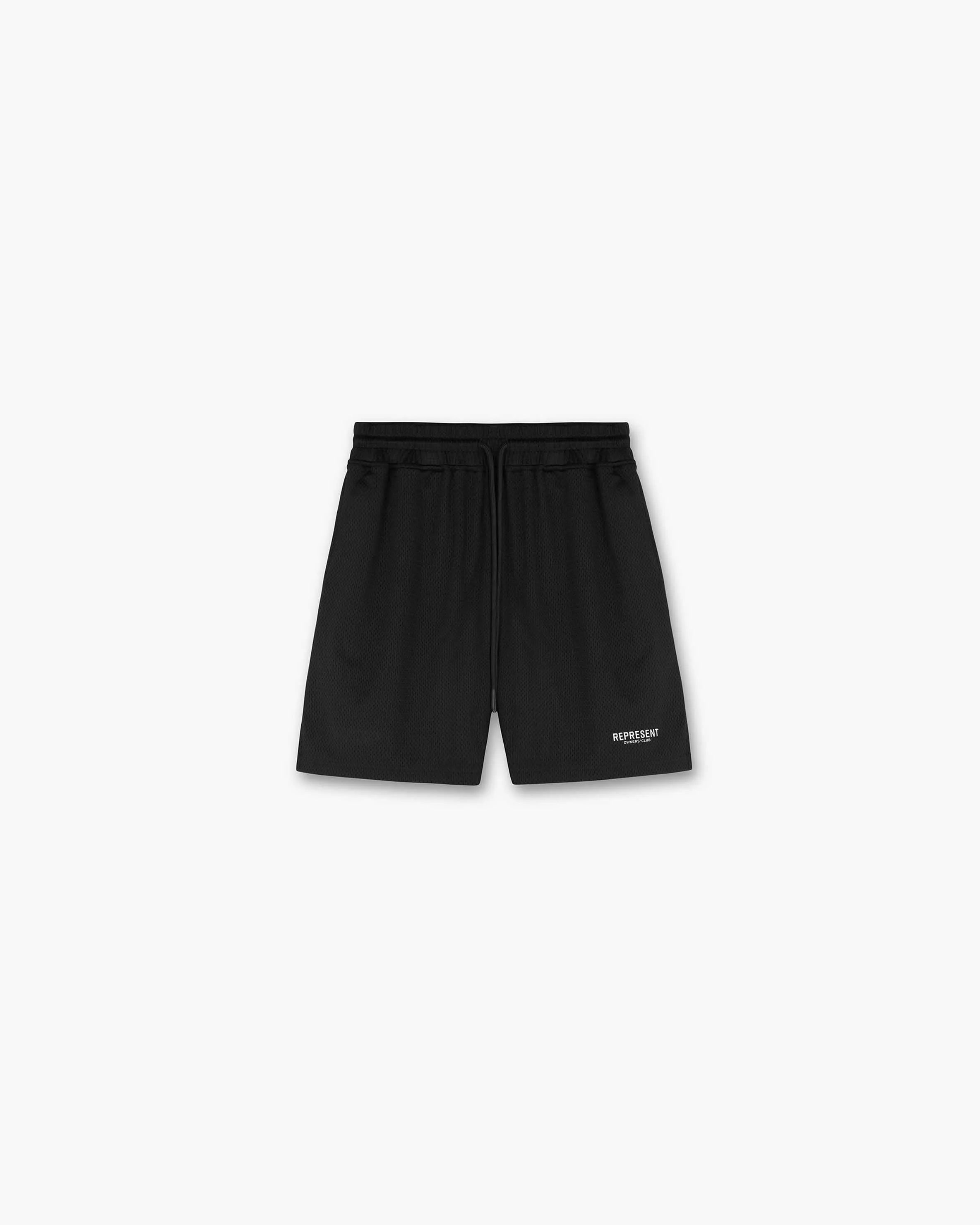 Represent Owners Club Mesh Shorts - Black Modern Cut Flexible Cut