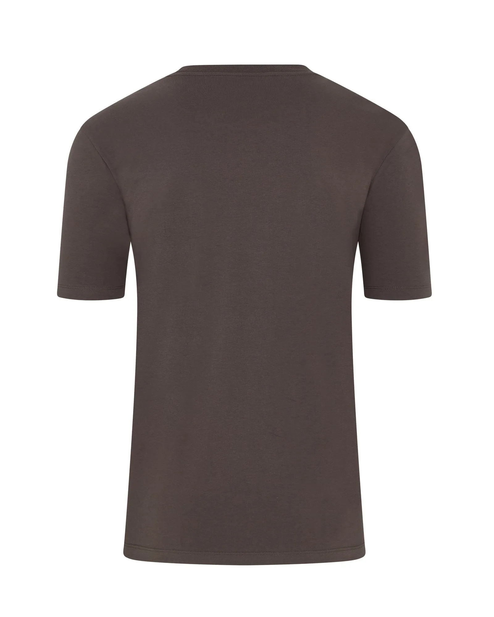 Wahts Jersey Stretch Short Sleeve T-Shirt BERKLEY (Dark Brown) Chic Vibe Classic Layer