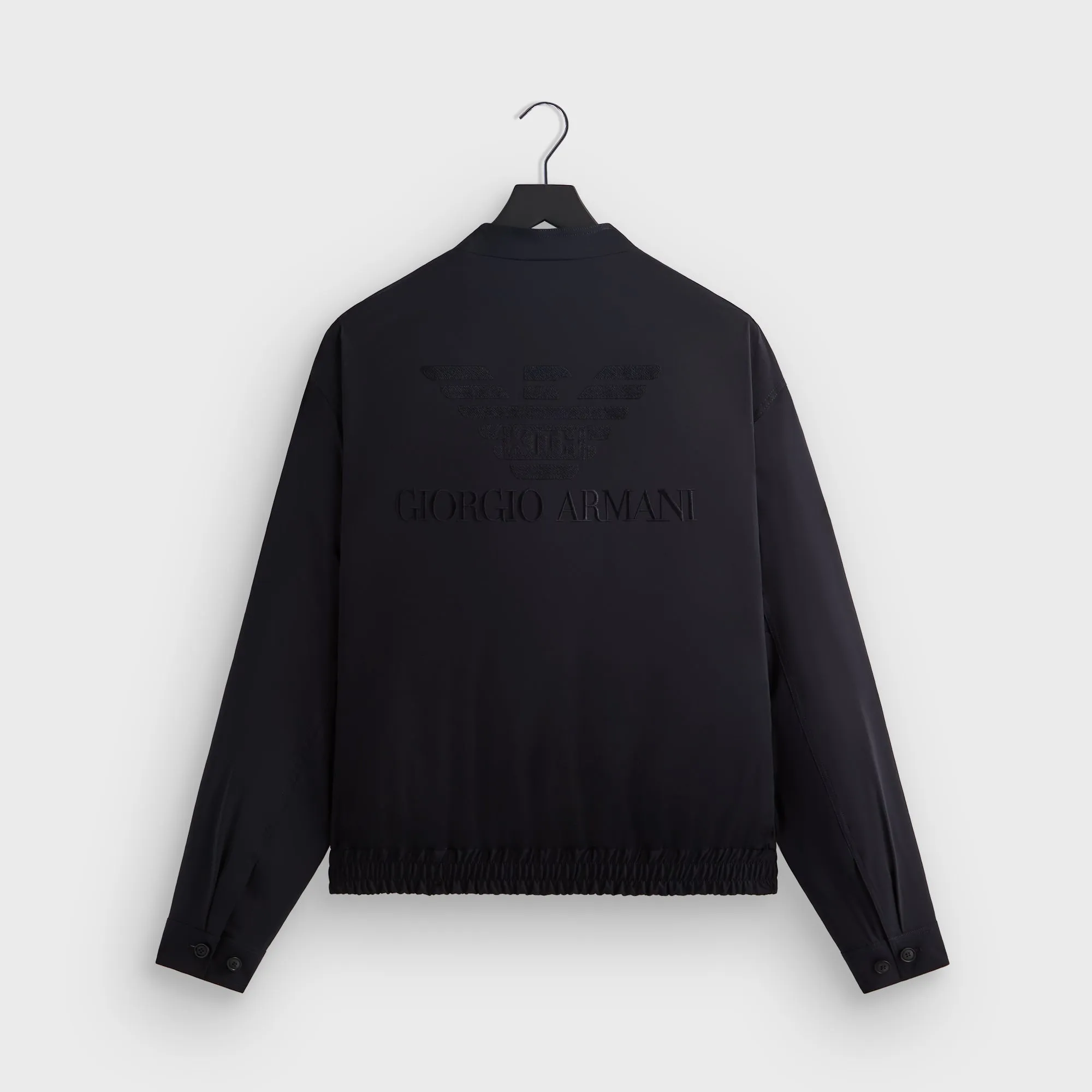 UV Protective Layer Shrink resistant Giorgio Armani & Kith Collarless Bomber Jacket - Admiral