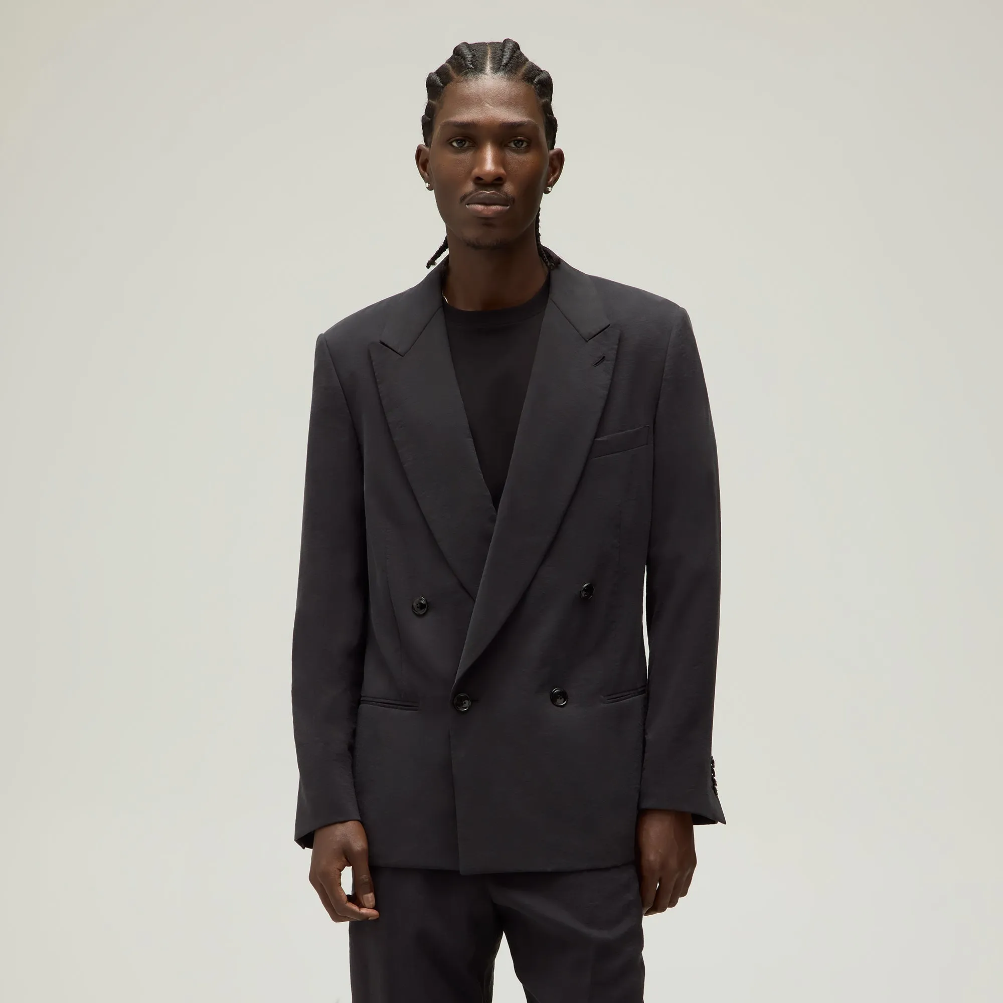 Button Closure Giorgio Armani & Kith Upton Double Breasted Blazer - Ghost