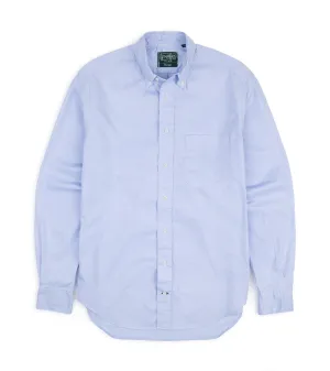 Gitman Vintage Zephyr Cotton Shirt: Blue Tagless Design