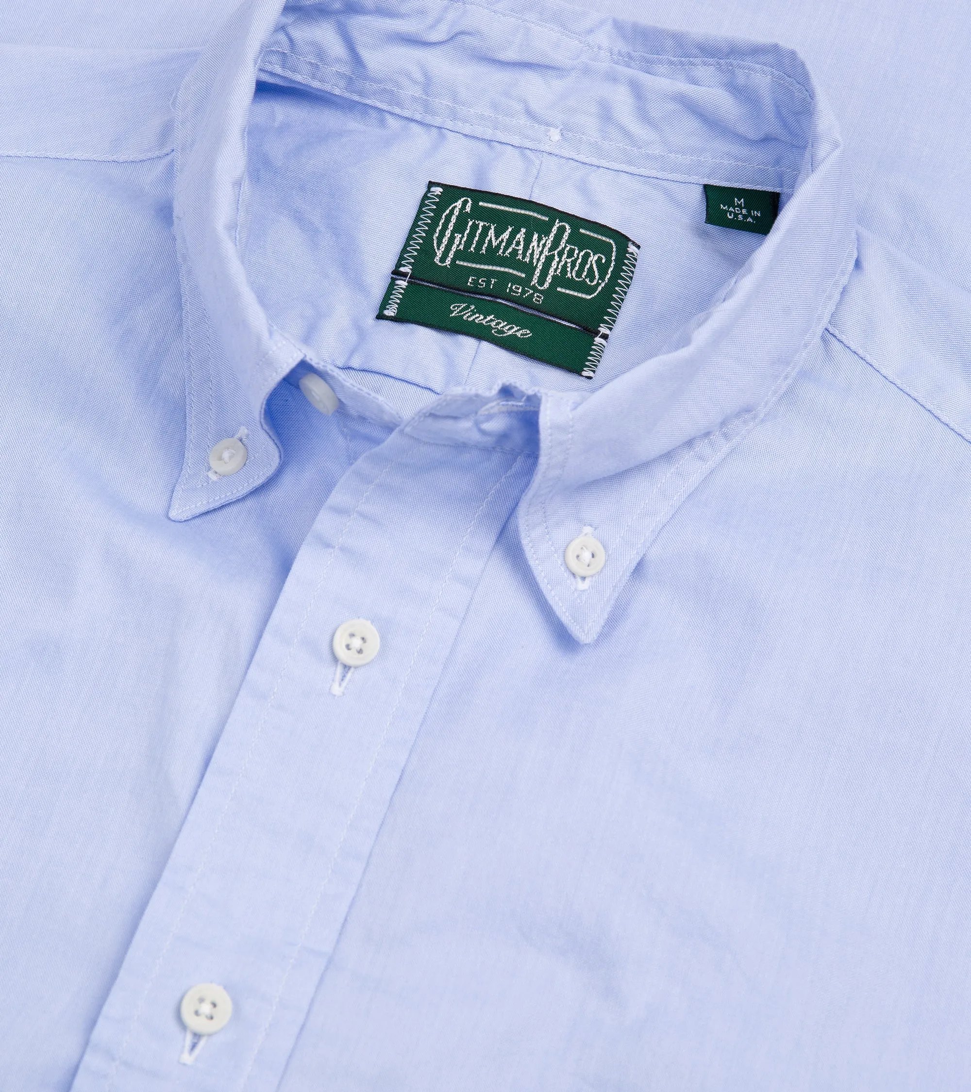 Gitman Vintage Zephyr Cotton Shirt: Blue Breathable Layer Performance Fabric