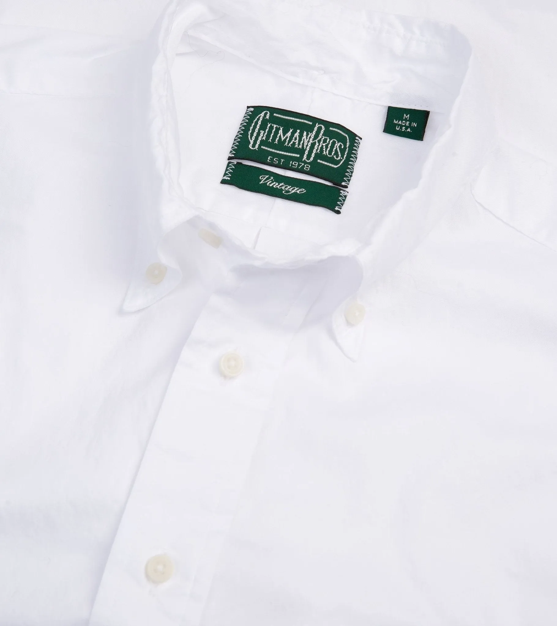 Mix-And-Match Gitman Vintage Zephyr Cotton Shirt: White