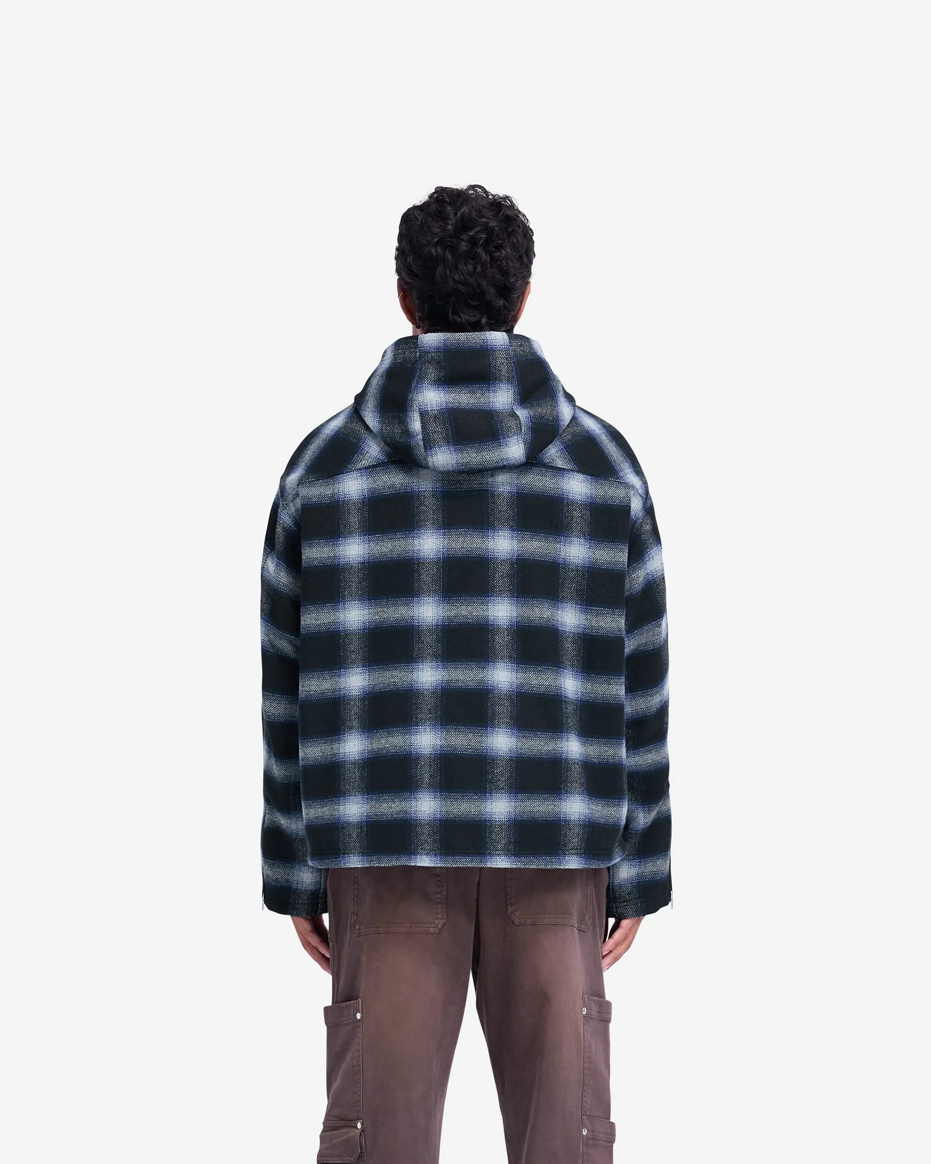 Hooded Overshirt - Midnight Navy Gradient effect