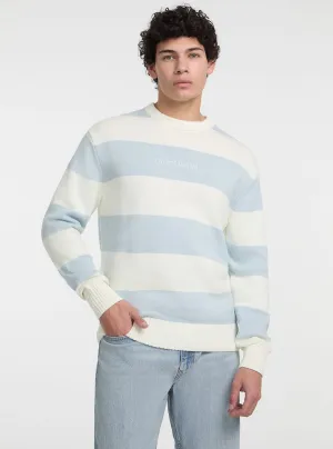 Guess Jeans Blue Striped Sweater product lanyard visibility