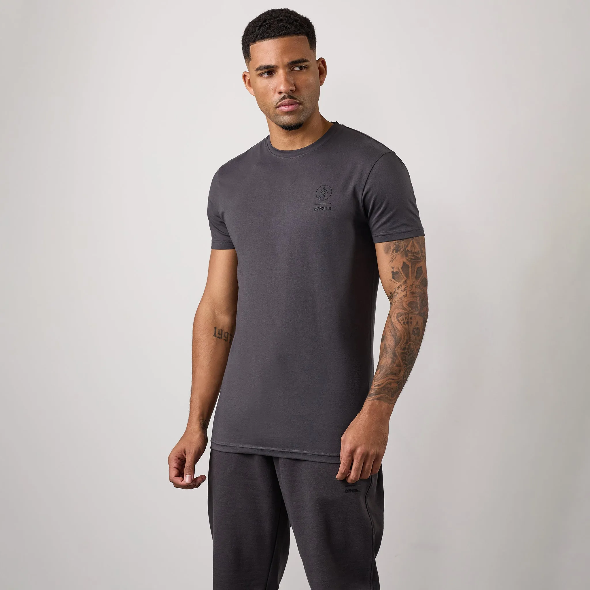 Edgy Gym King Aventus Jersey Tee - Dark Pewter