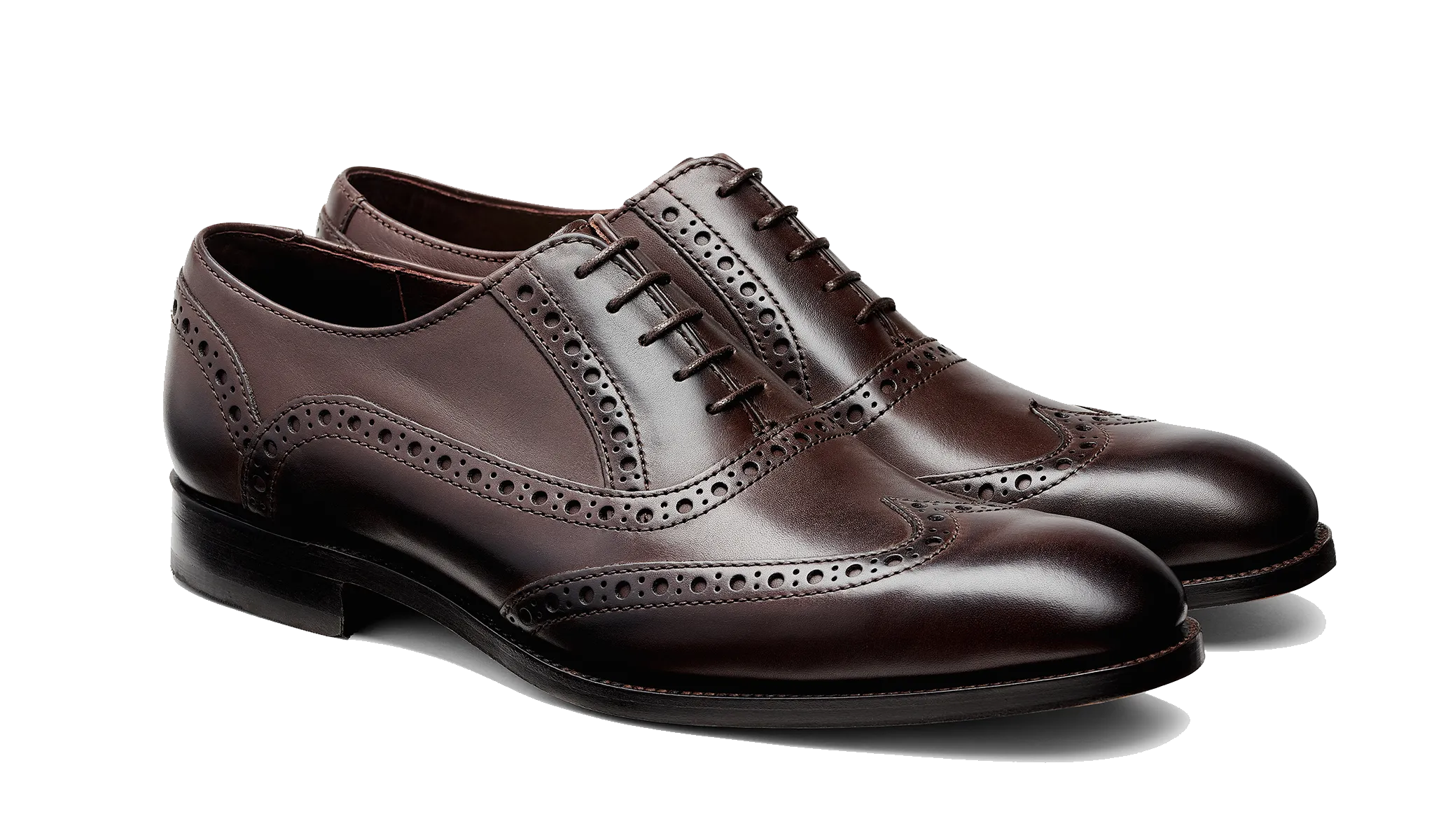 Grant - Chocolate Hand Painted Elegant Finish Soft Full Grain Leather