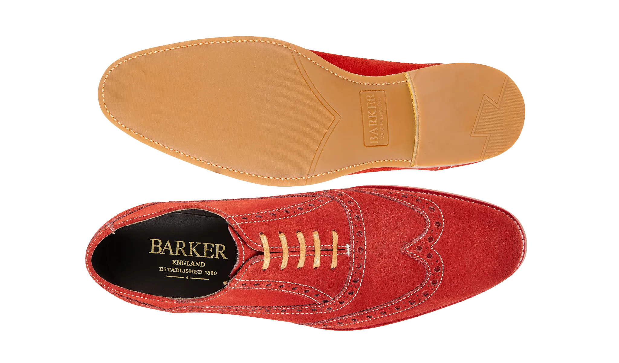 foldable Grant - Red Grey Suede