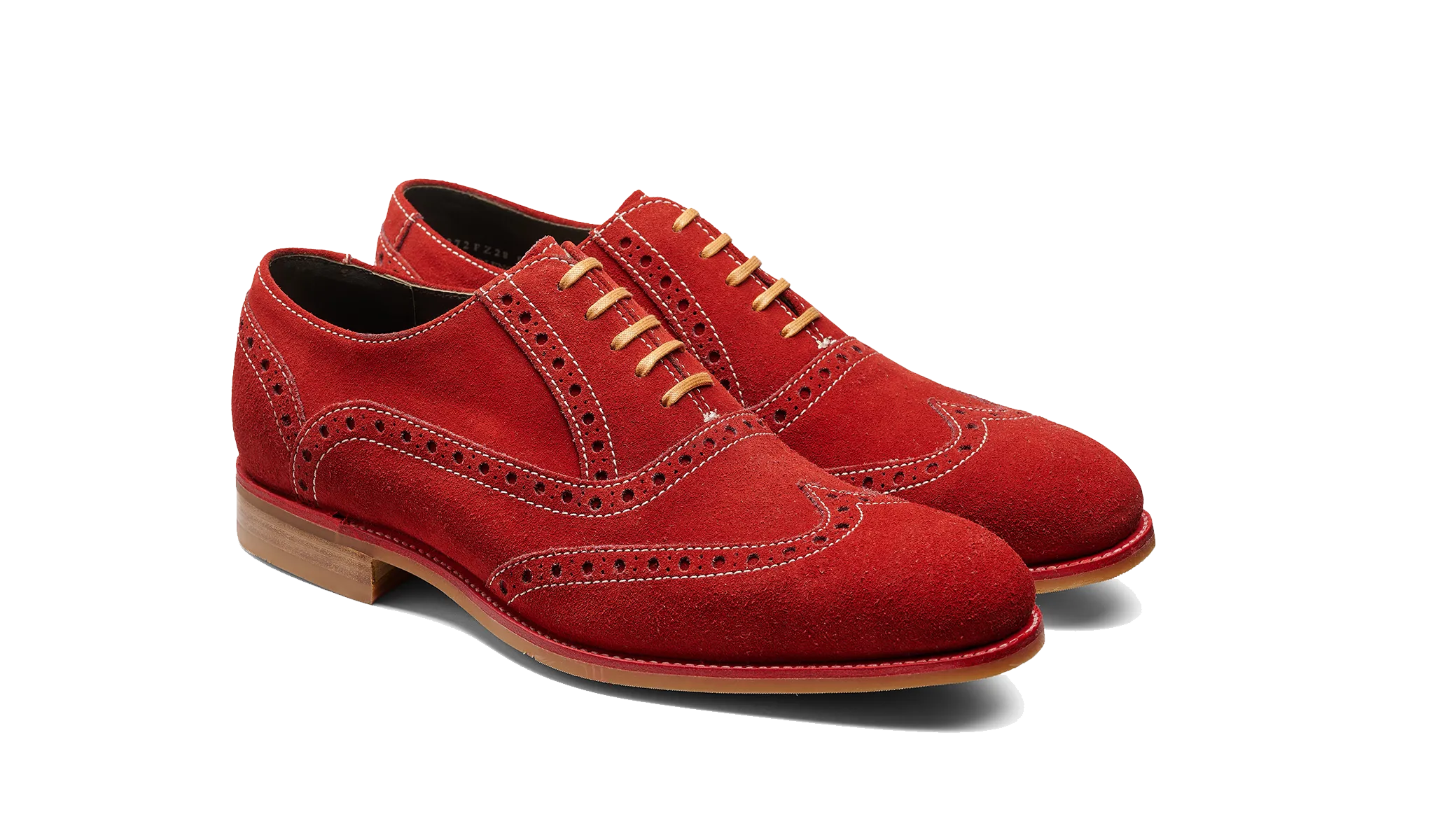 Quality Feel Grant - Red Grey Suede