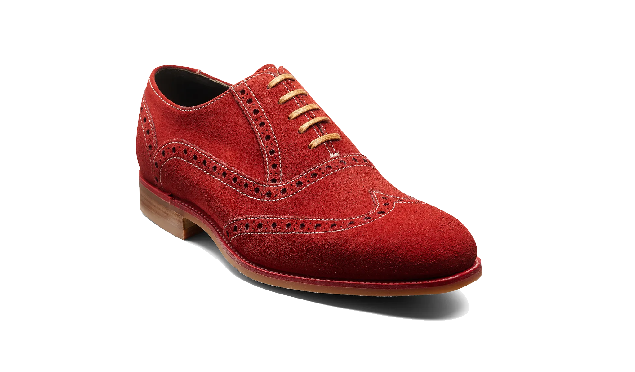 High Society Formal Style Grant - Red Grey Suede