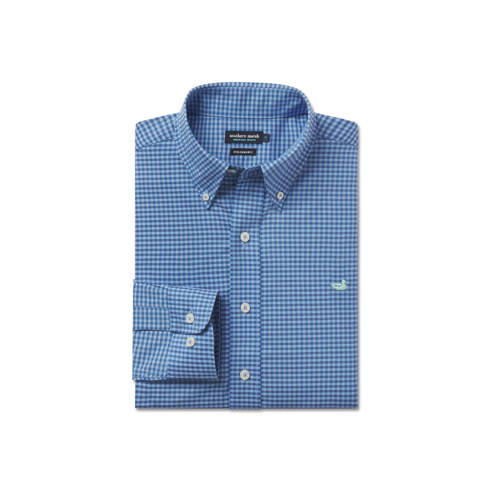 Greene Performance Check Dress Shirt Anti Odor Treatment