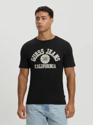 Fashionable Fit Guess Jeans Black Slim Printed T-Shirt