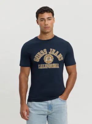 Guess Jeans Navy Printed T-Shirt Weekend Ready TemperatureRegulating