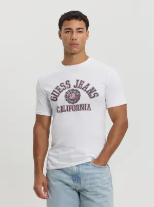 Zero Waste Production Guess Jeans White Slim Printed Tee