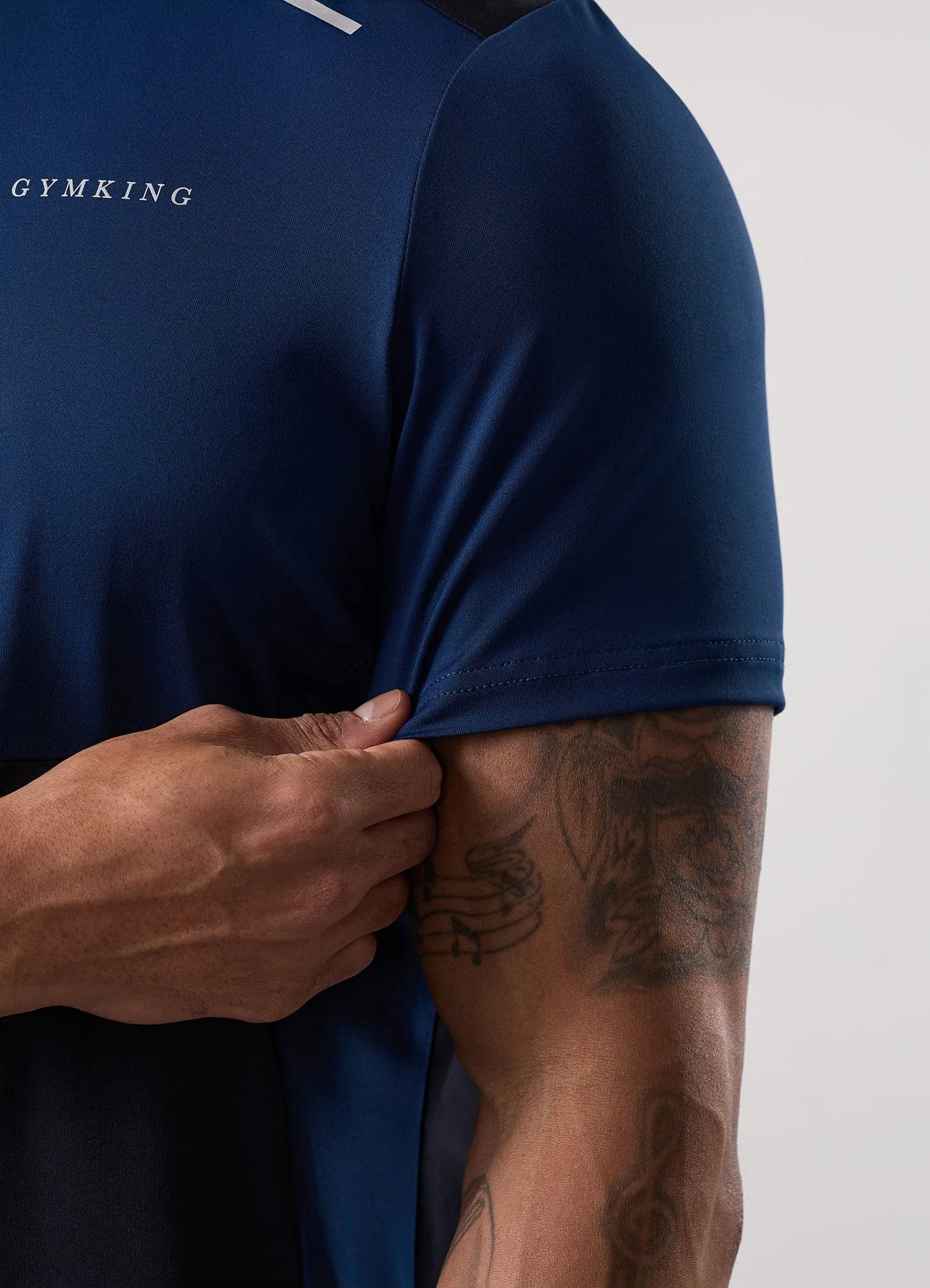 Gym King Advance Tee - Navy / Estate Blue Easy Layer