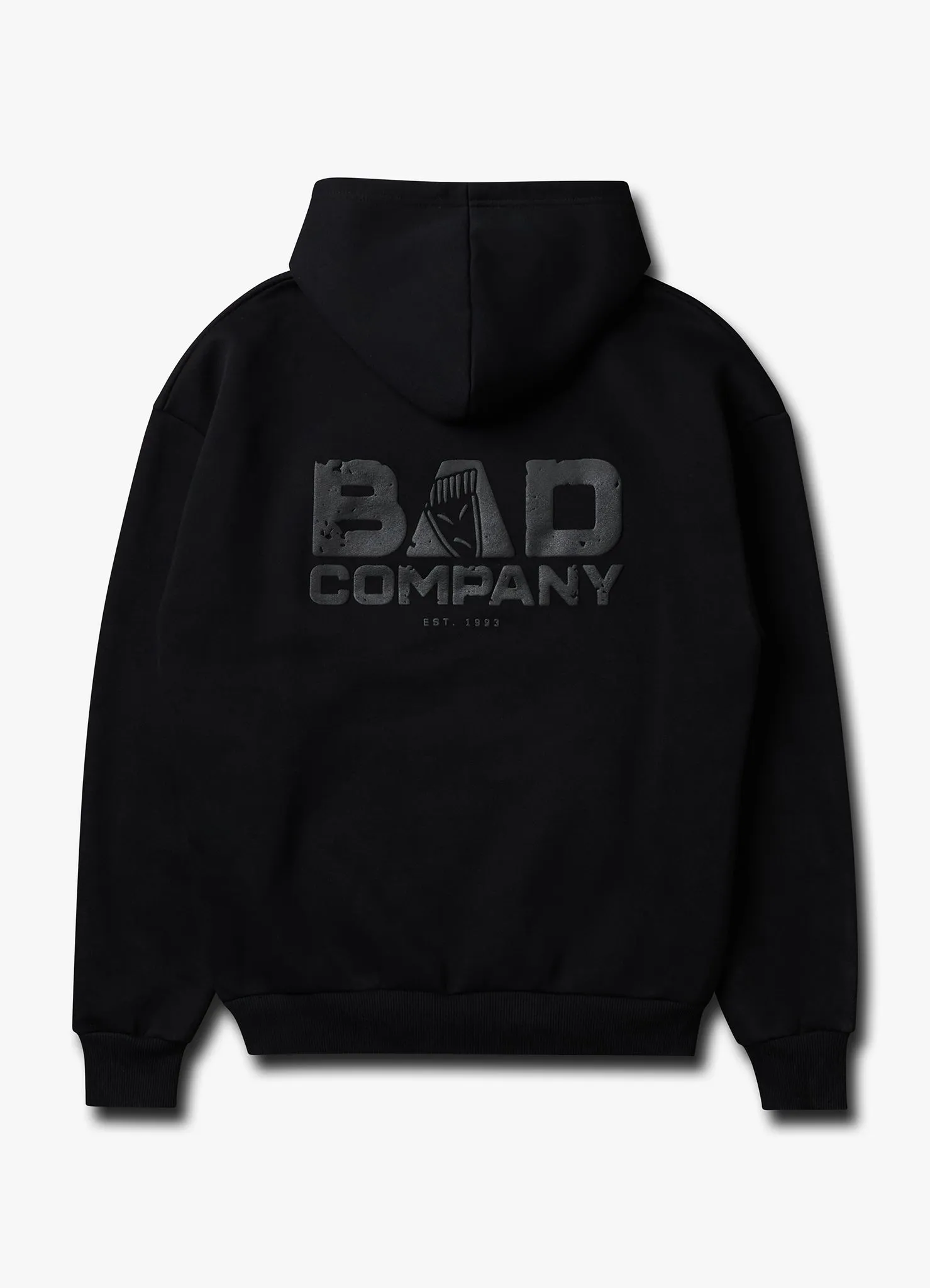 Gym King Bad Company Fleece Hood - Black/Black Effortless Look