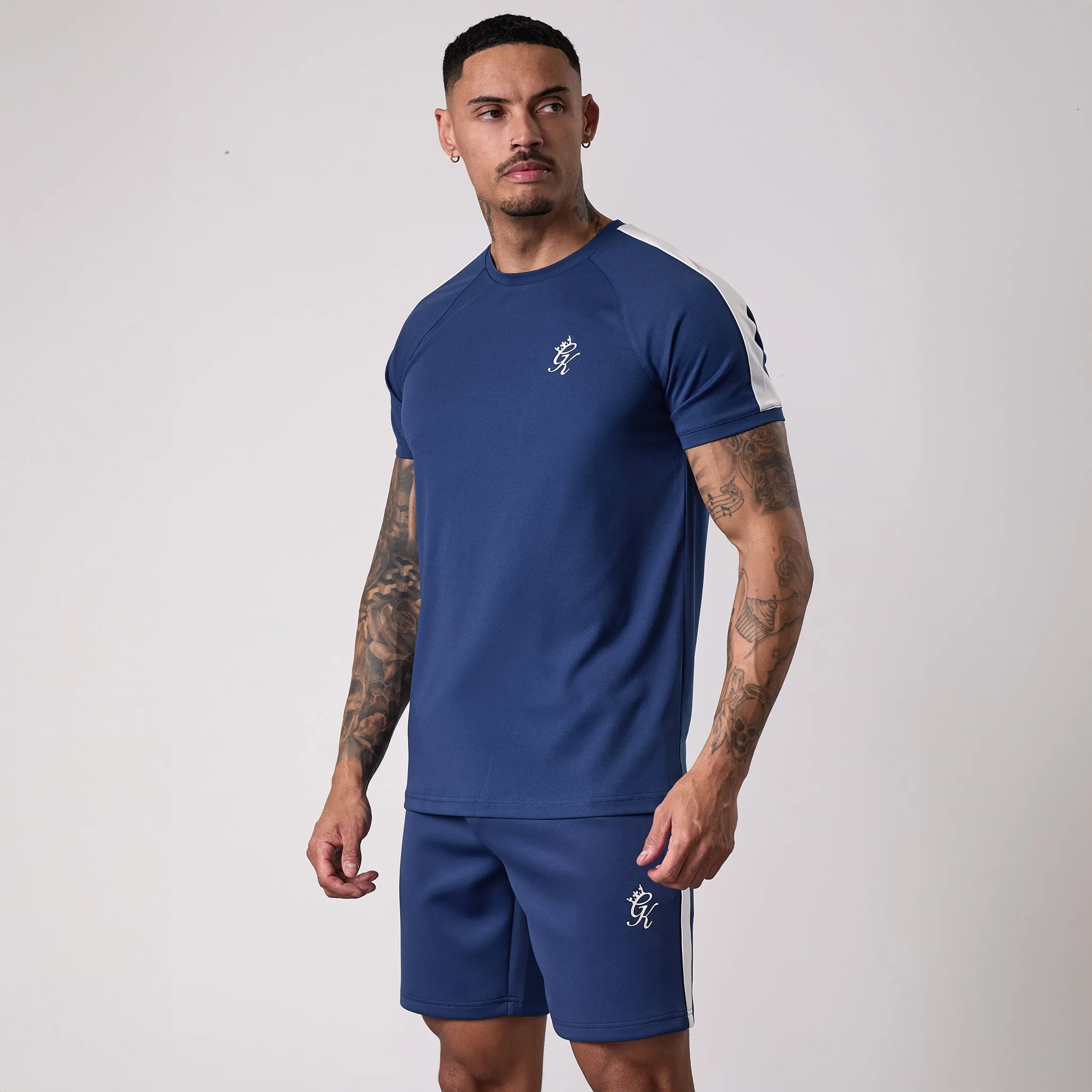 Gym King Core Plus Poly Tee - Moonlight Blue Airflow Ventilation System