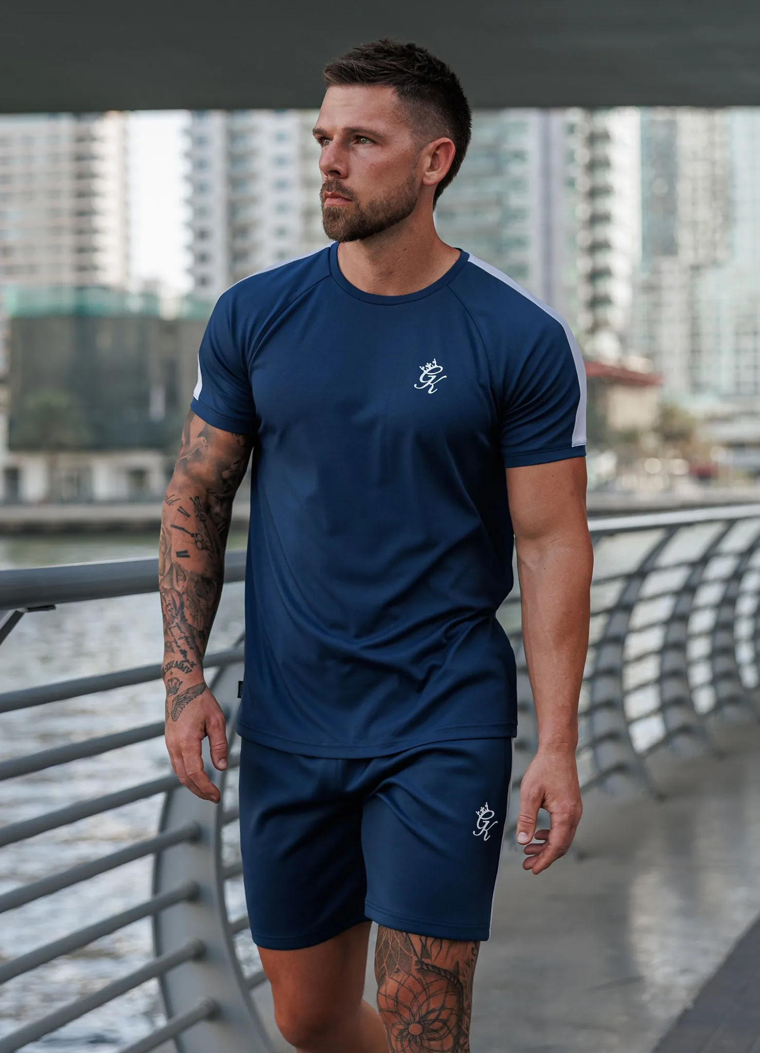 Recycled Polyester Blend Gym King Core Plus Poly Tee - Moonlight Blue