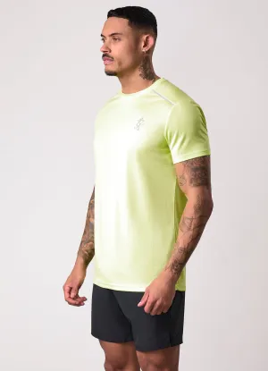 Gym King Element Tee - Sherbert Lime Marl Breathable Design Wear Silk combination