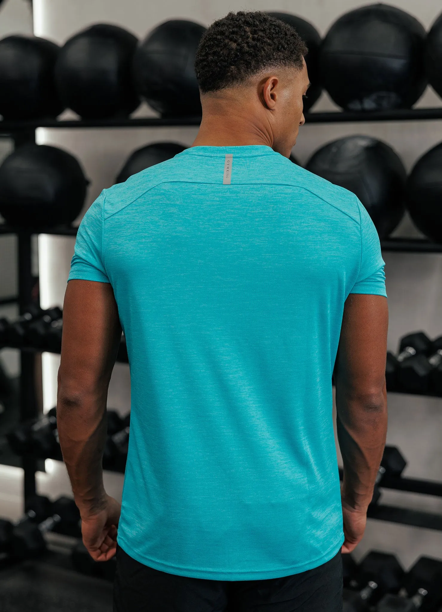 Gym King Element Tee - Turquoise Marl On-the-Go Comfort