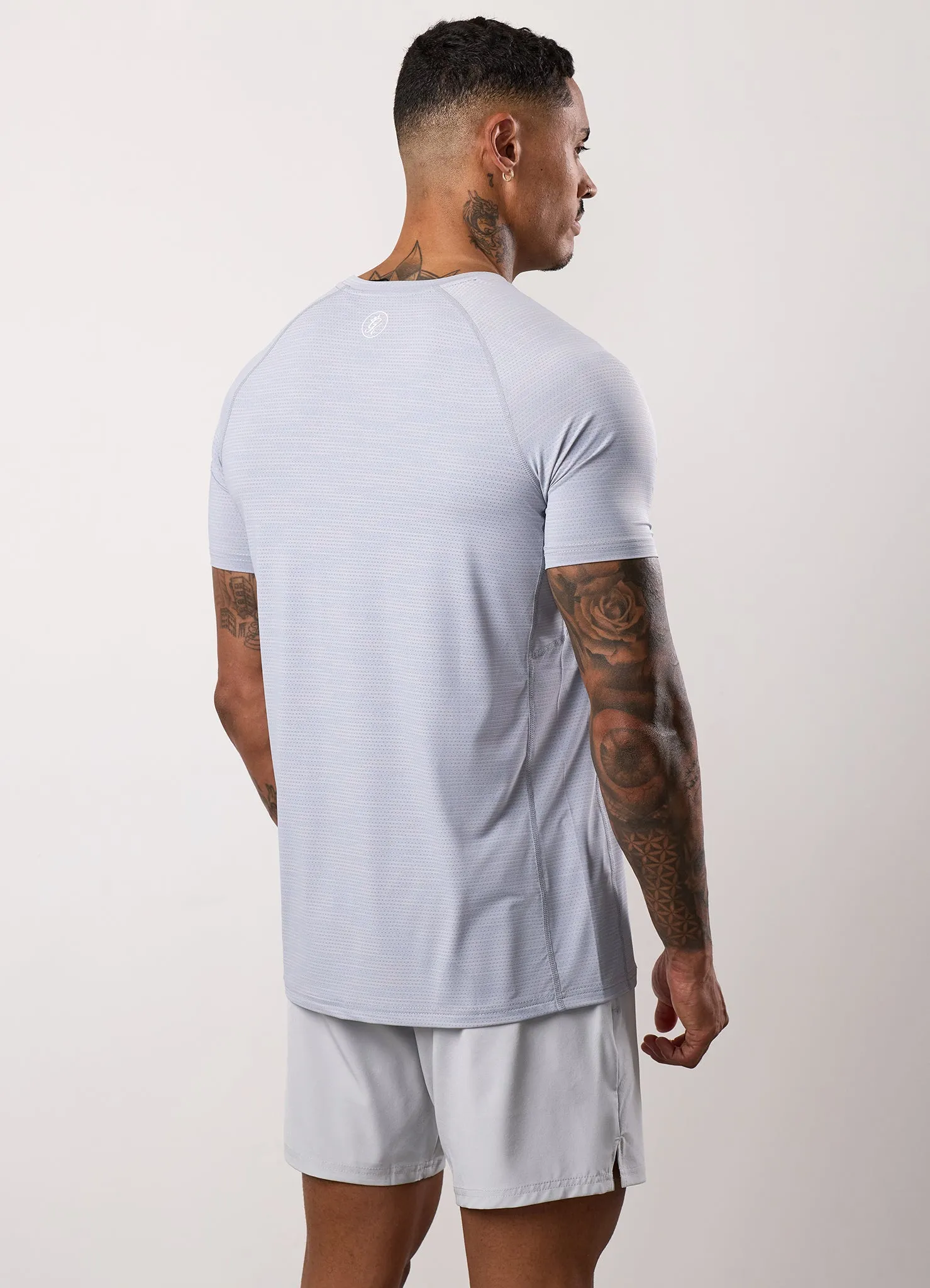 Gym King Energy Grindle Tee - Platinum Grey back to school
