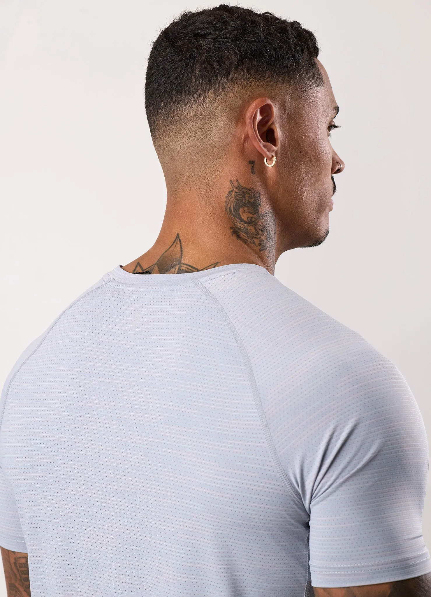 Fashion Layering Gym King Energy Grindle Tee - Platinum Grey